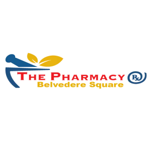 Logo for The Pharmacy, a new tenant located in Belvedere Square in Maryland.