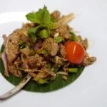 Meat and vegetable Thai dish at Thai Landing located in Belvedere Square.