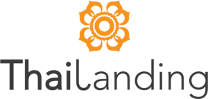 Transparent logo of Thai Landing, a Thai restaurant located at Belvedere Square.